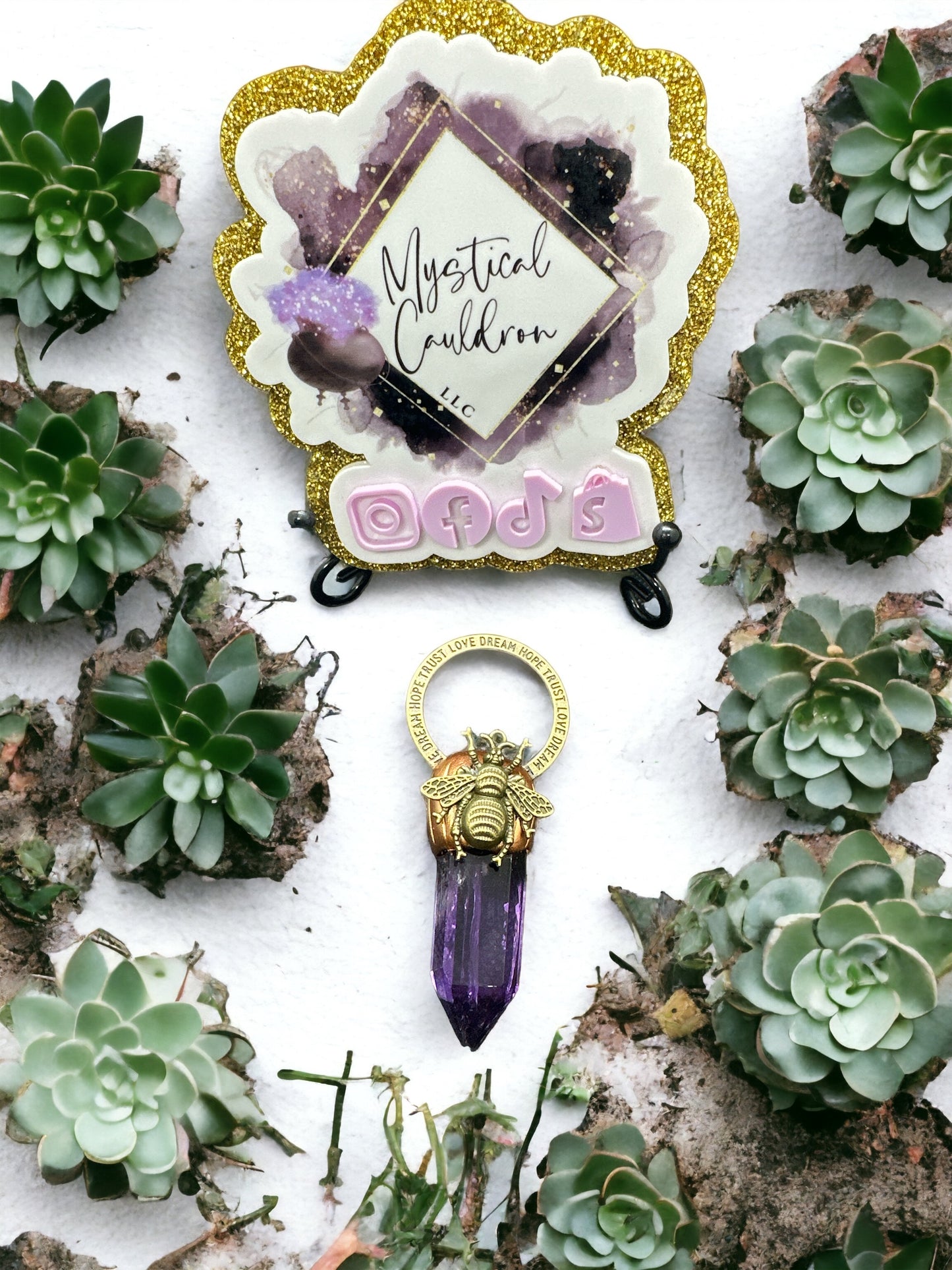 Amethyst decorated