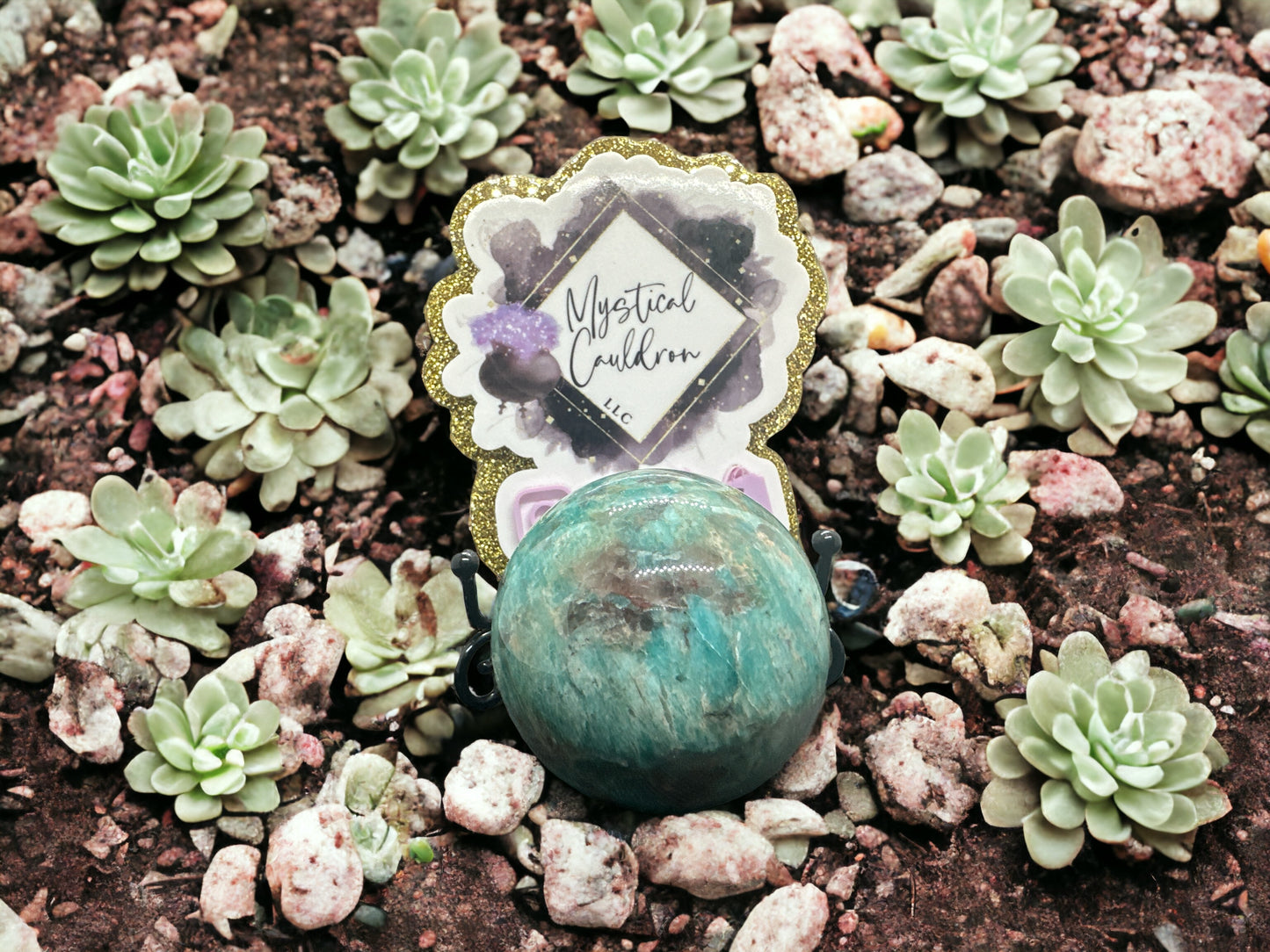 Smoky Amazonite sphere