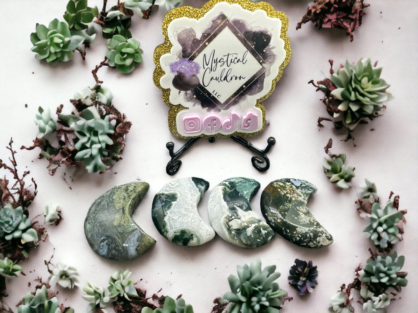 Moss Agate Moon
