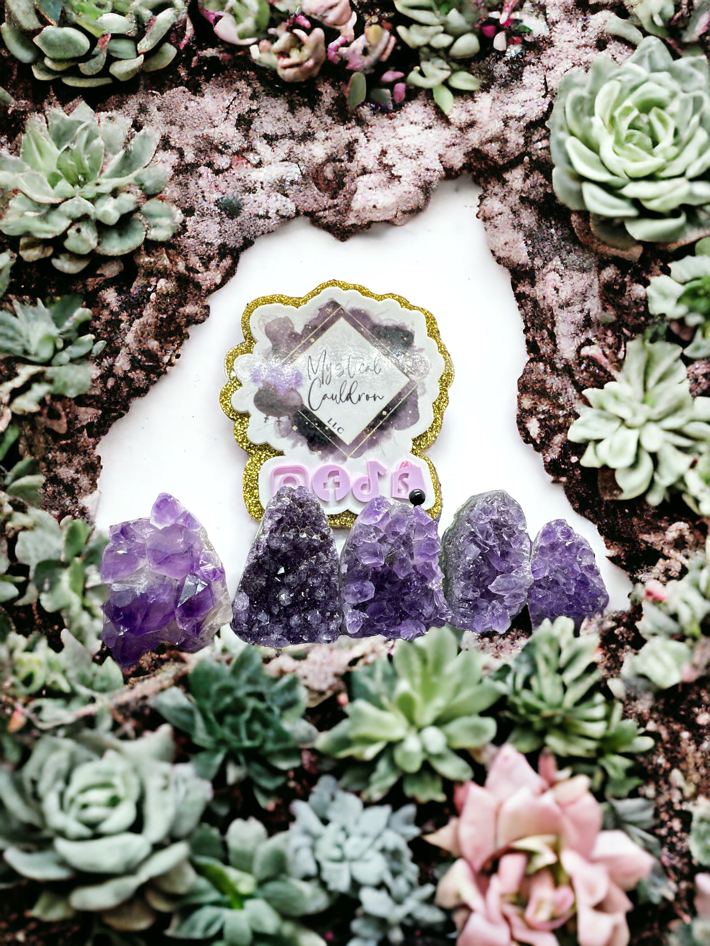Small cut base Amethyst
