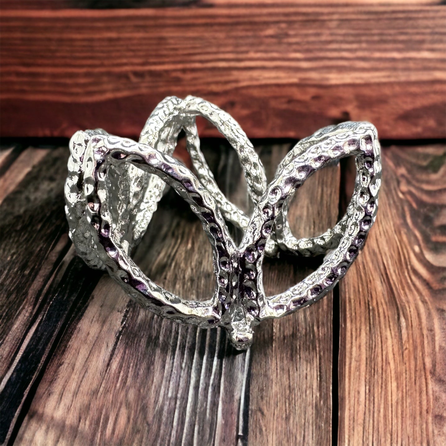 Leaf sphere stand silver