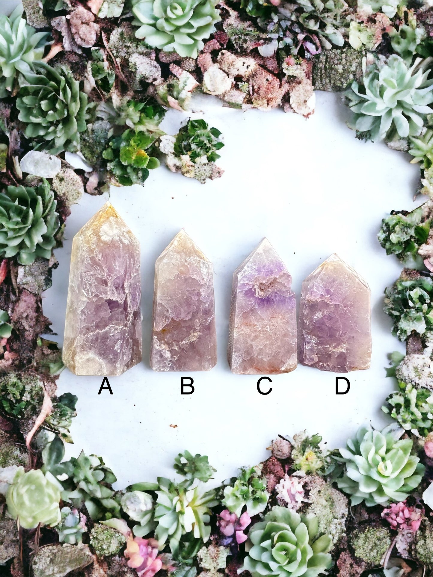 Pink Amethyst points