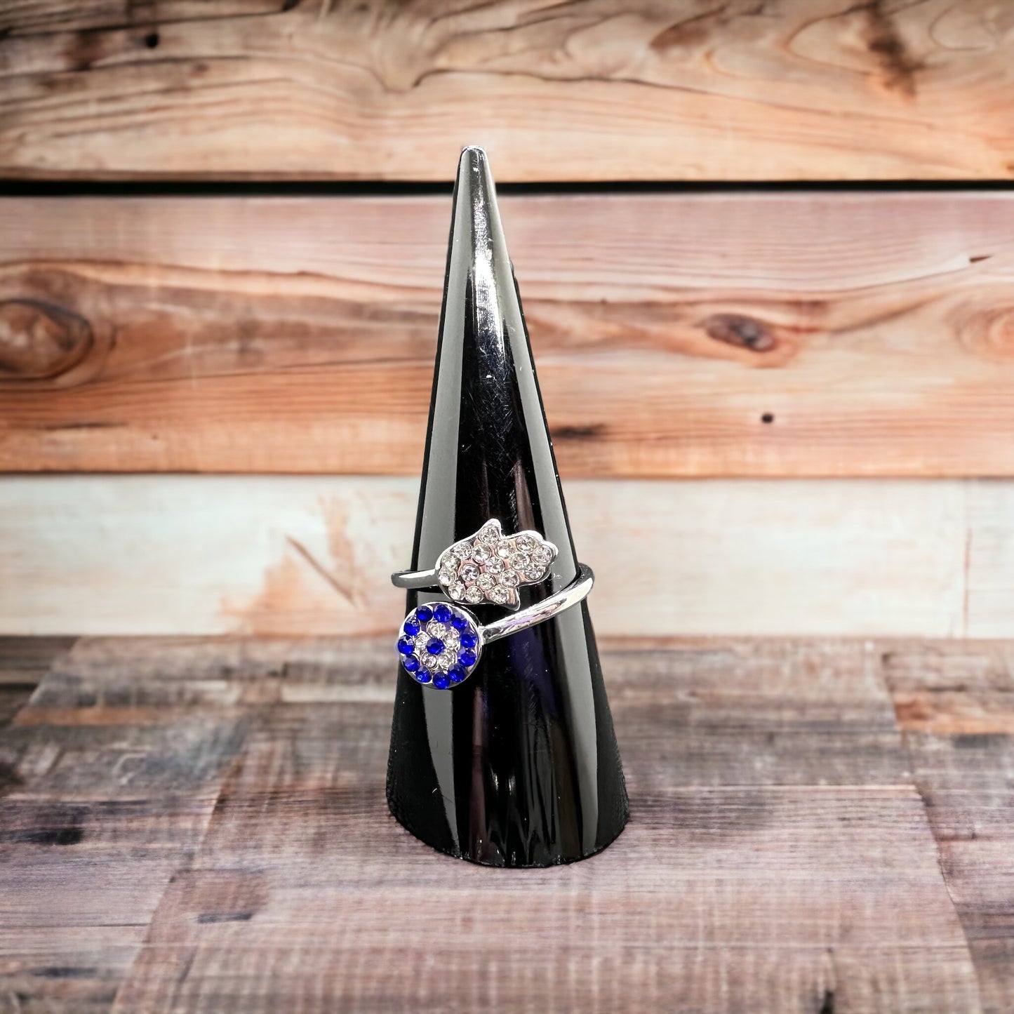 Evil eye and Hasma Hand Ring