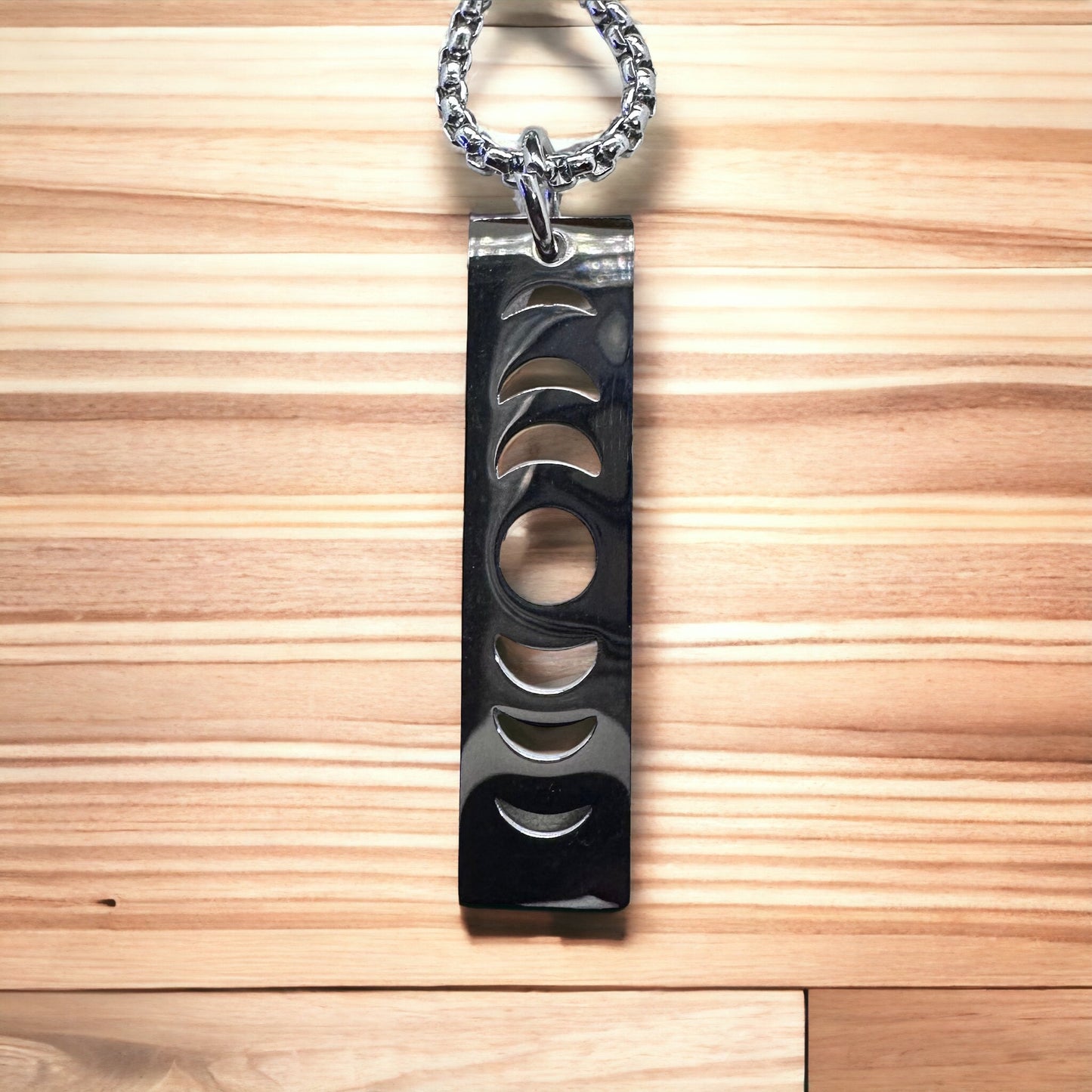 Moon phase Mens Necklace