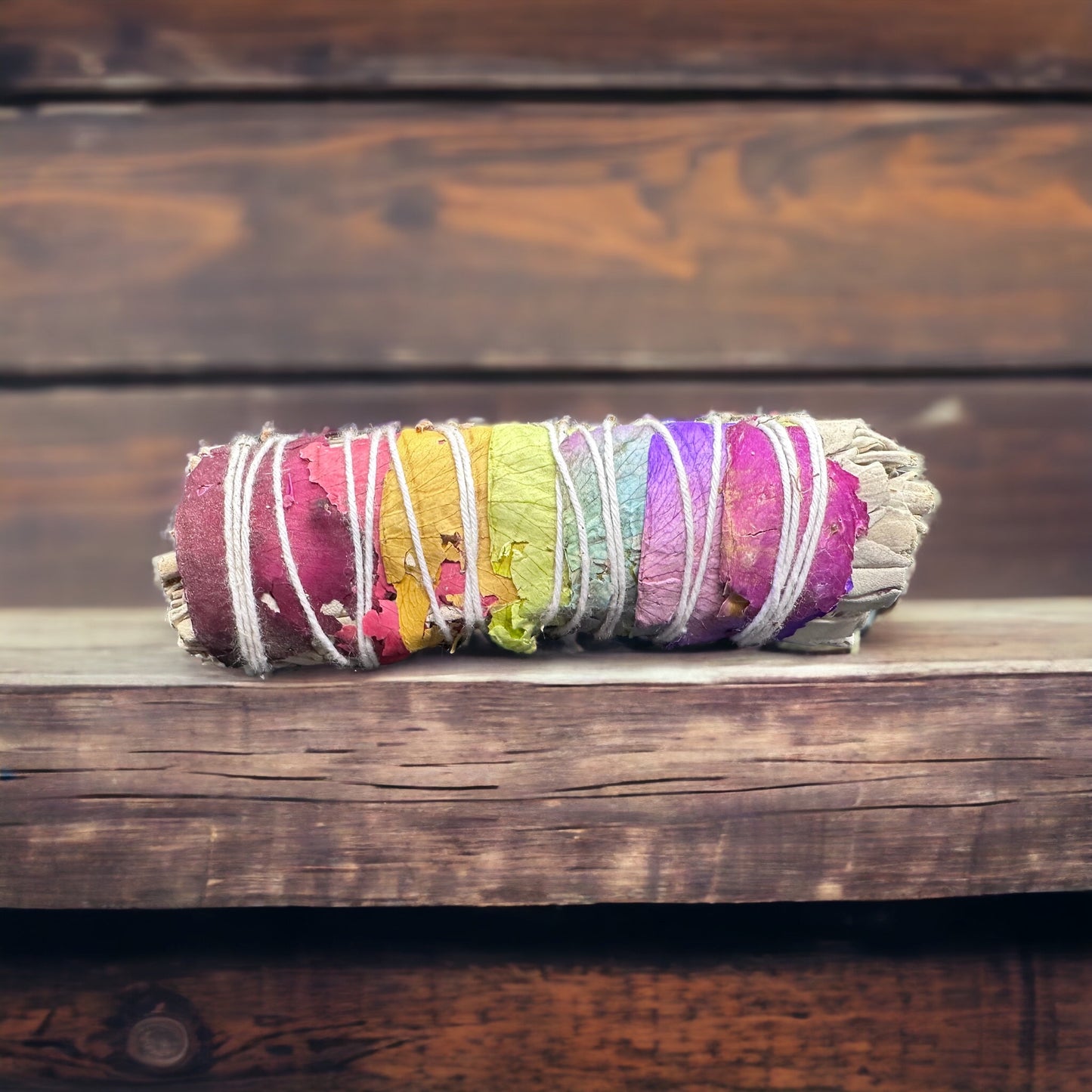 Rainbow Rose Petal White Sage