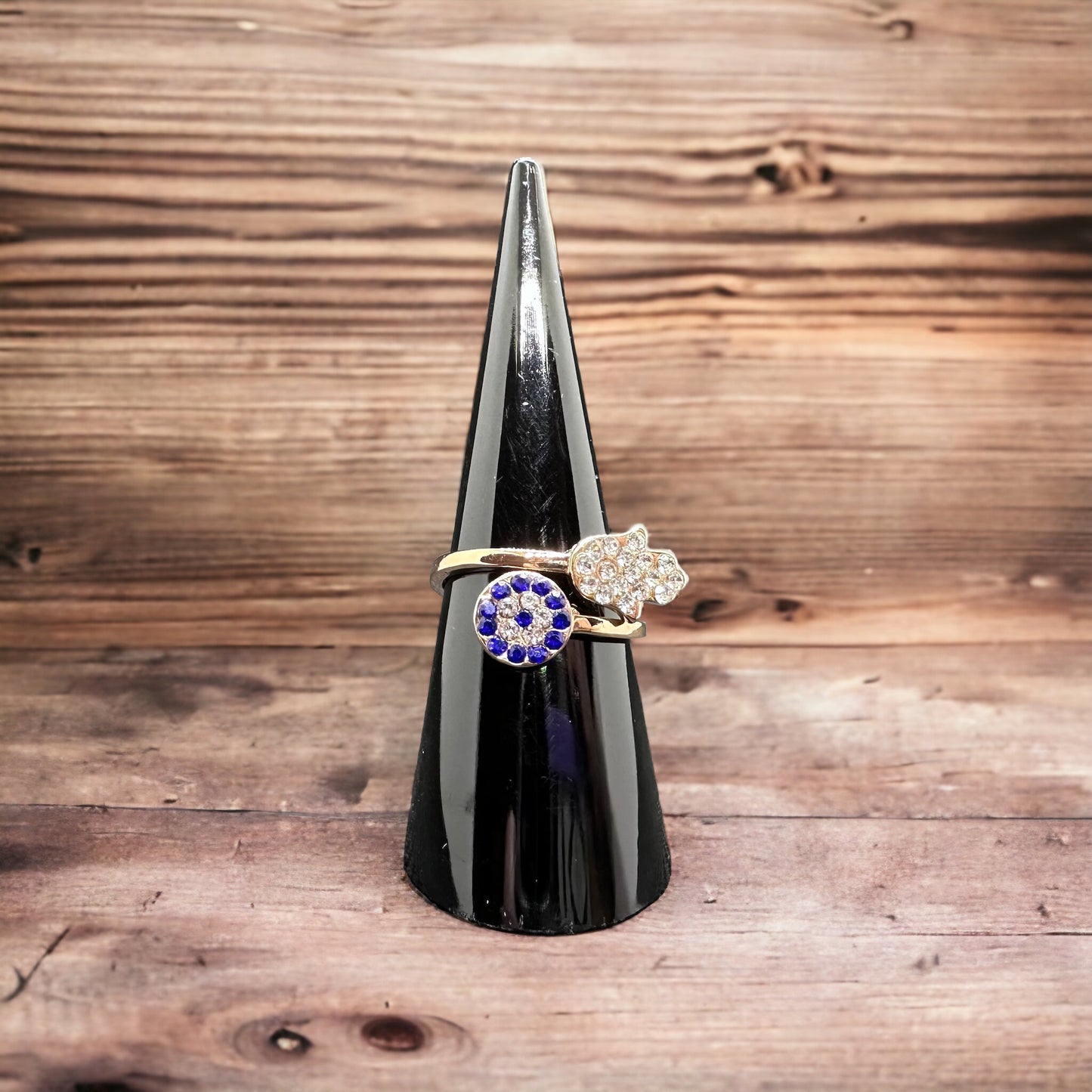 Evil eye and Hasma Hand Ring