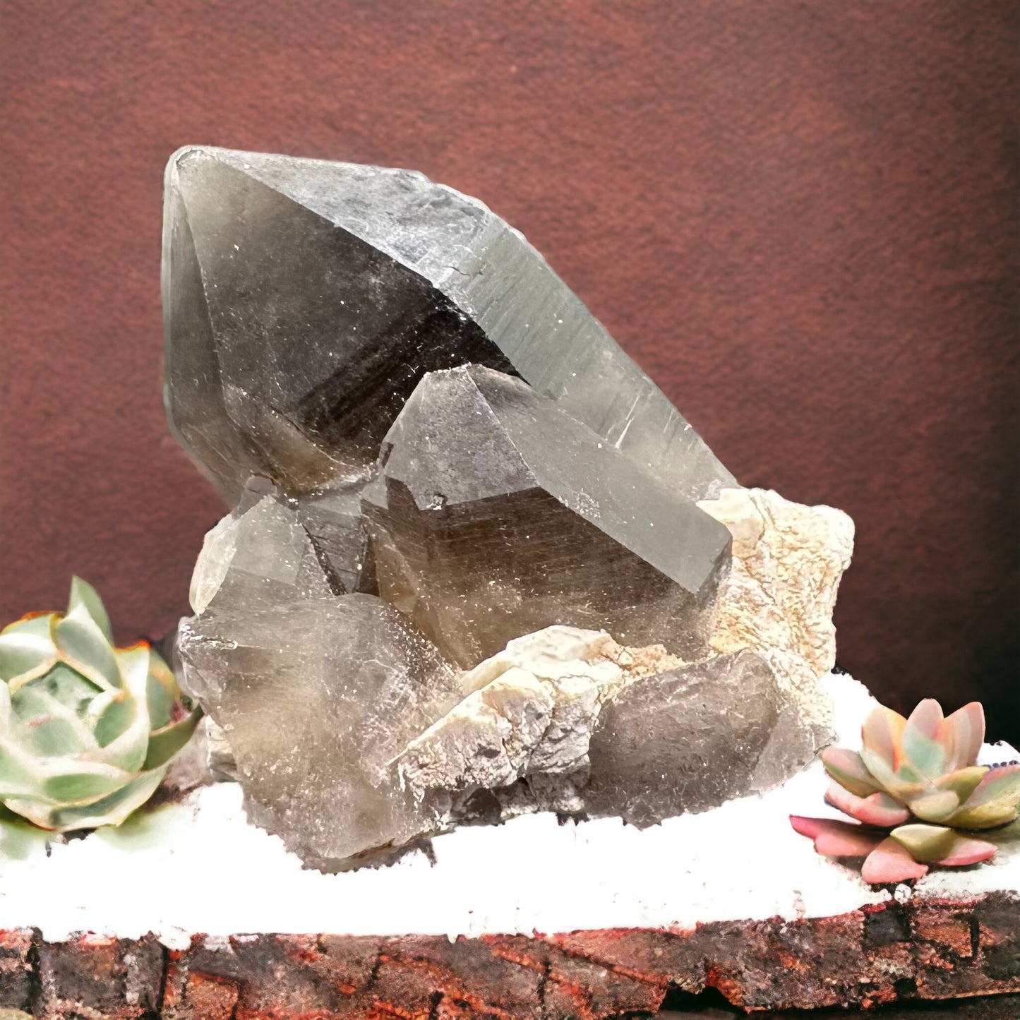Smoky Quartz Cluster