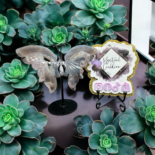 Pink Amethyst Agate Butterfly