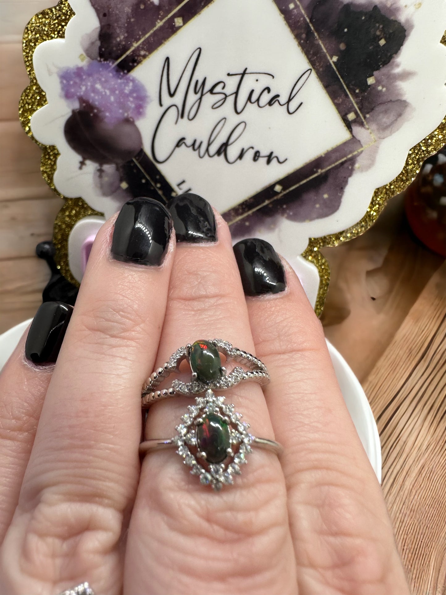 Dark Opal Adjustable Ring