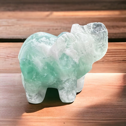 Feather Fluorite Elephant