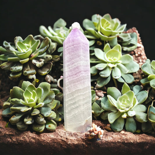 Silk Fluorite Point